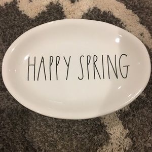 Rae Dunn Happy Spring small oval plate